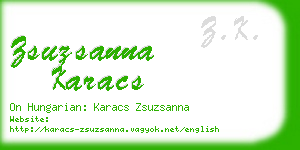 zsuzsanna karacs business card
